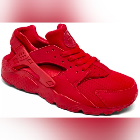 Nike Big Kids' Huarache Run Triple Red Sneakers Size 5.5Y MSRP $110 - Picture 1 of 12